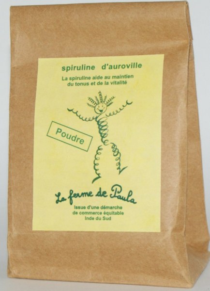 SPIRULINE D'Auroville en poudre, 100gr la ferme de paula