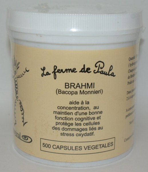 BRAHMI - 500 capsules, bacopa monieri