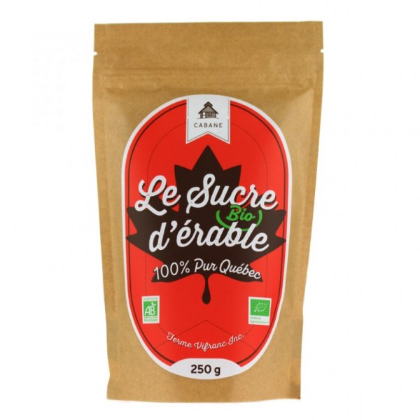 SUCRE D'ERABLE BIO en poudre fine, 250 gr